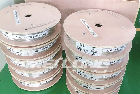 NACE MR0175/ISO15156 SSの油圧管継ぎ目が無いSS316L ASTM A269の鋼鉄管のコイル