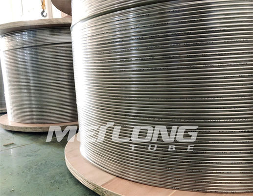 316Lステンレス鋼の3/8&quot;コイル状の管の注入ライン内部に閉じ込められた管理線OD X 0.065&quot;重量